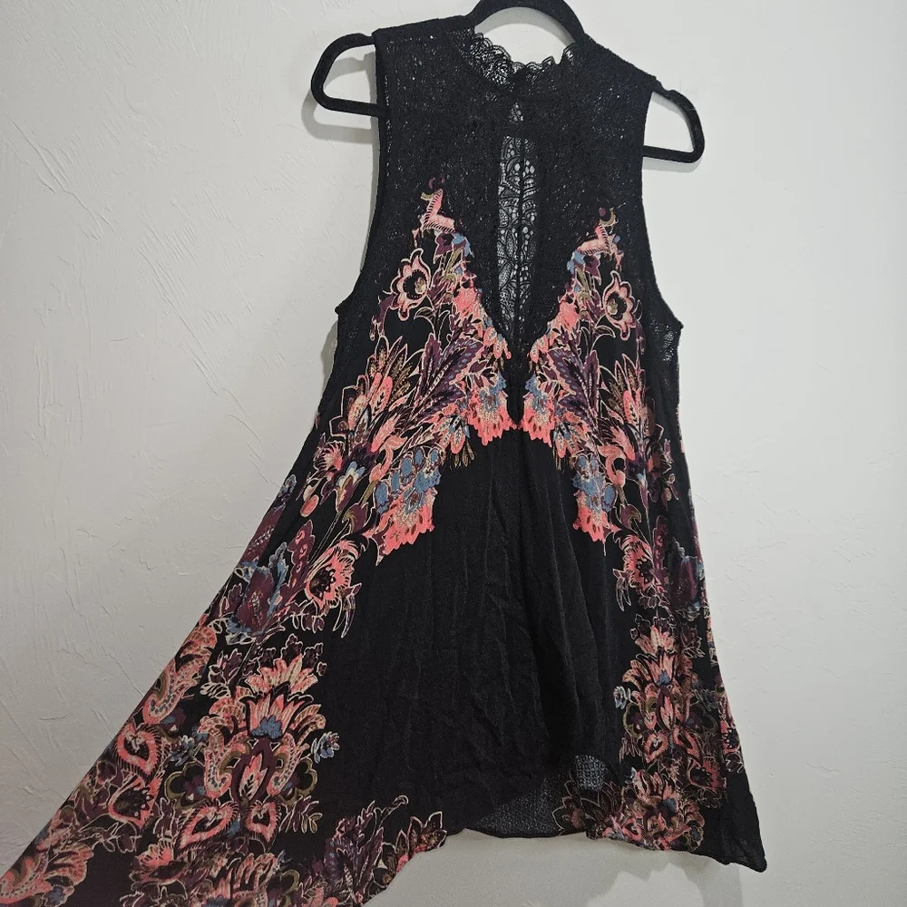 Intimately Free People Dress Womens Size Medium Marsha Lace Printed Fairygoth - Picture 7 of 12
